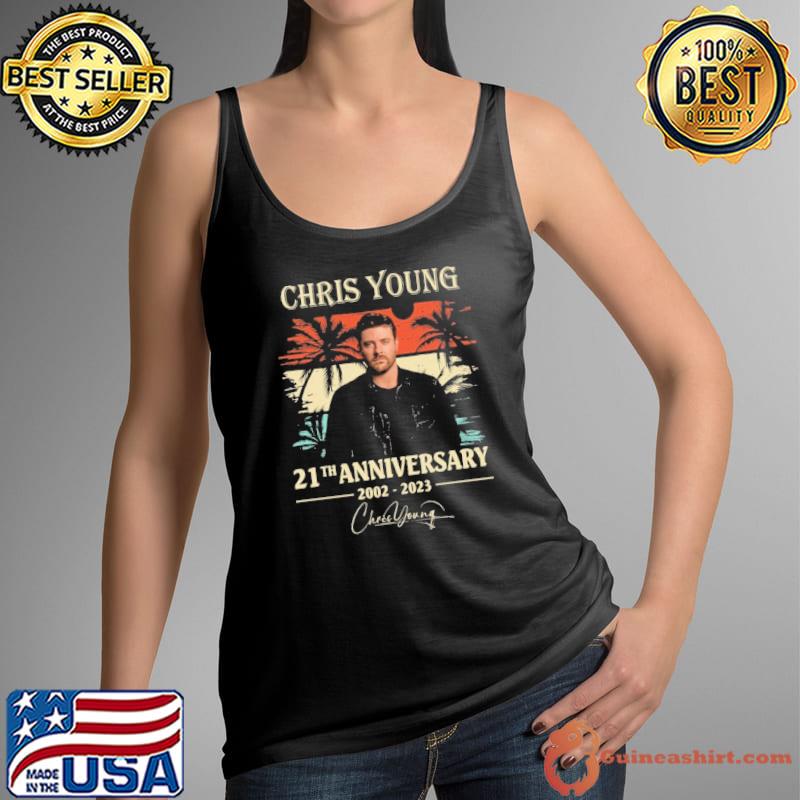 Official chris Young 21th anniversary 2002 2023 signature vintage s Tank Top