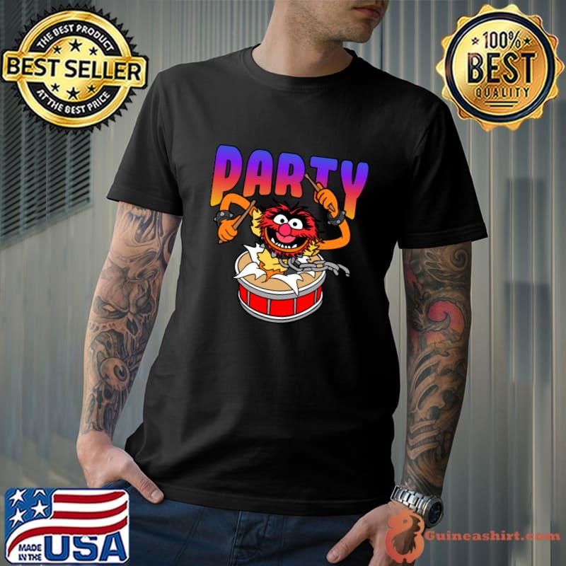 Official the Muppets Show Party Play Drum T-Shirt Unisex