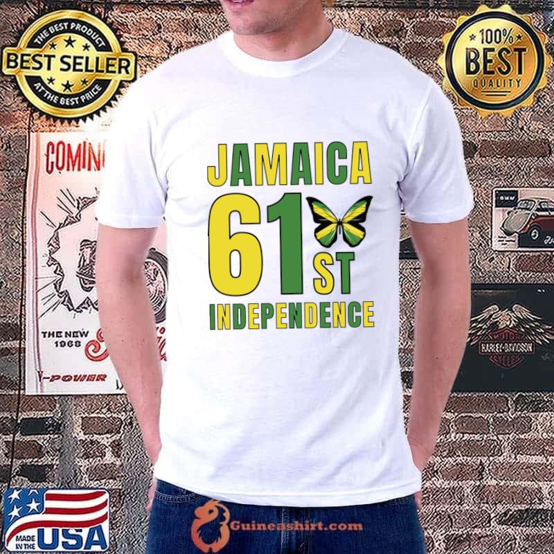 Original 61st Jamaica Independence Day Celebration Butterfly T-Shirt