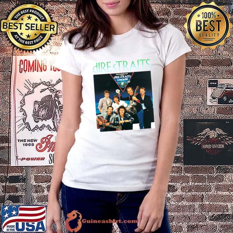 Original dire Straits Live In 85 Rap Hip Hop Rapper 90 Retro Vintage T-Shirt Ladiestee