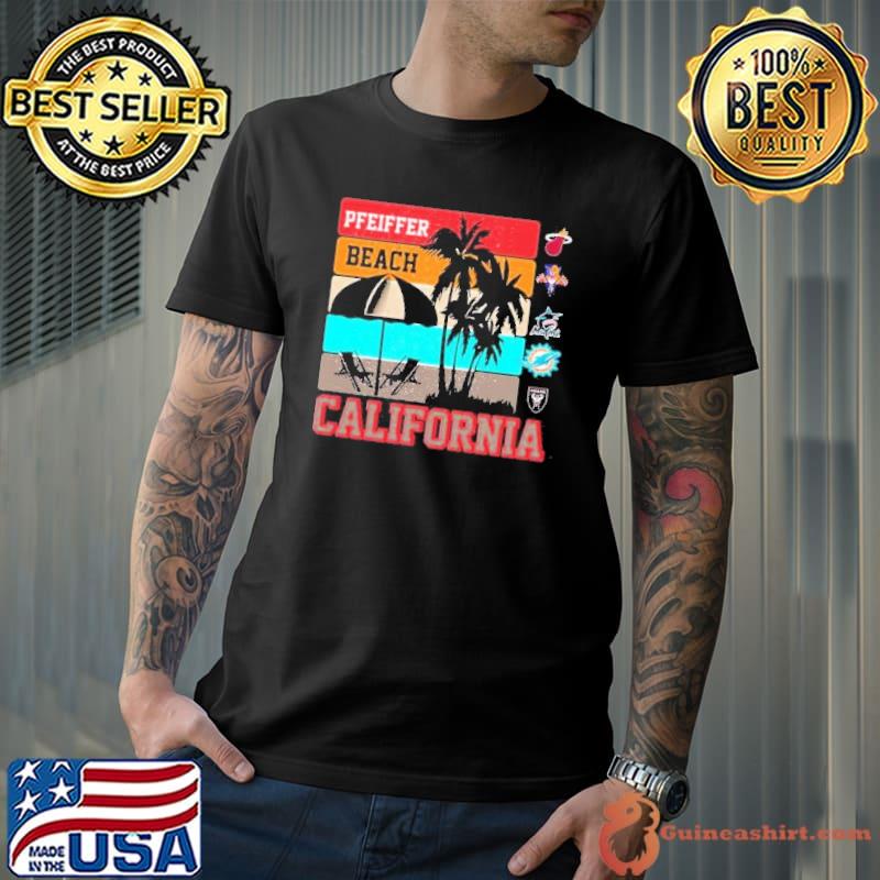 Pfeiffer Beach California Sports Teams Logo Palms Tree Vintage Shirt