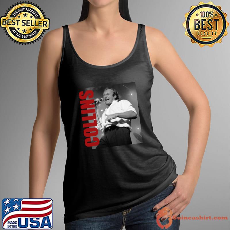 Phil Collins Singing Live An Englist Singer 1951 Rock Band T-Shirt Tank Top