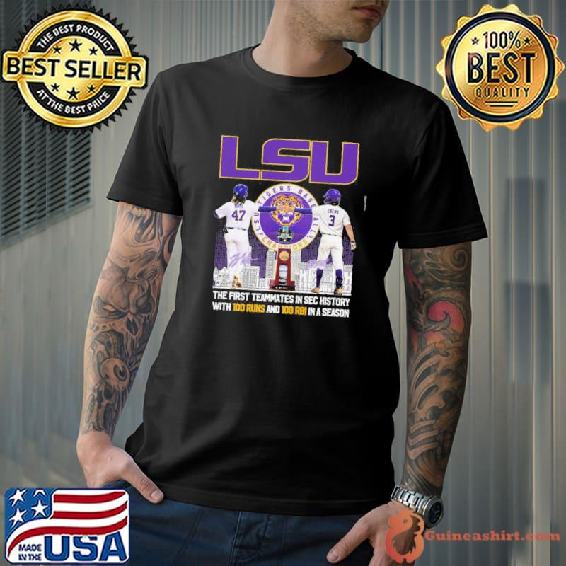 Premium lSU the first teammates in sec history with 100 runs and rbi season shirt