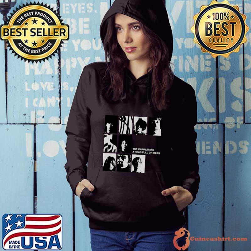 Premium the Charlatans A Head Full Of Ideas LP Fan Art T-Shirt Hoodie