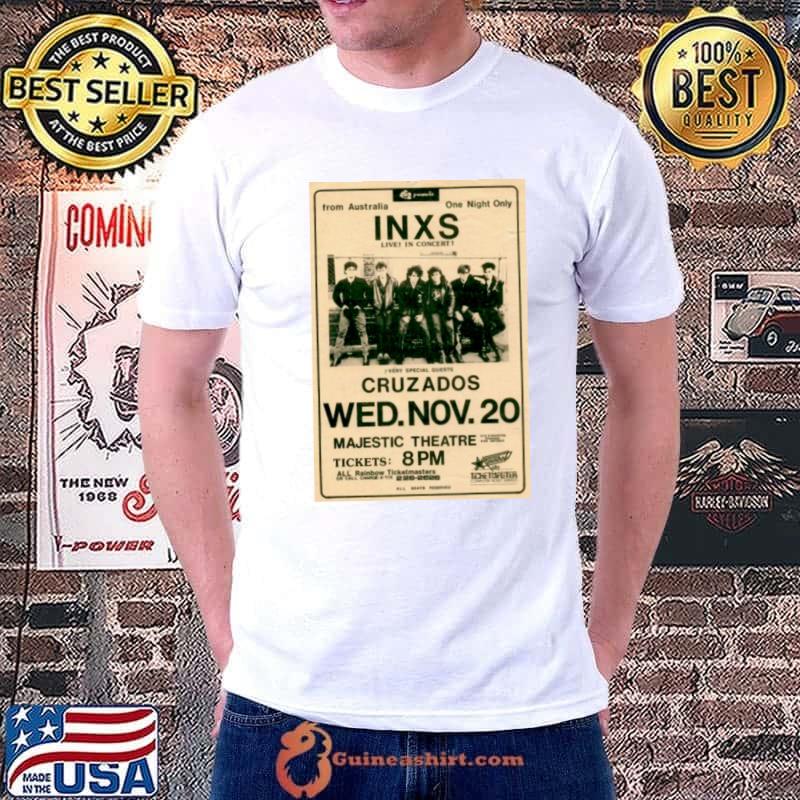 Retro INXS Live In concert Majestic Theatre Tickets One Night Only T-Shirt