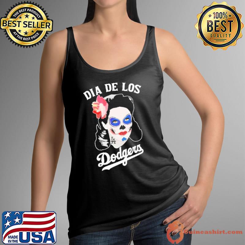 Skull Woman Dia De Los Los Angeles Dodgers Shirt - Guineashirt Premium ™ LLC