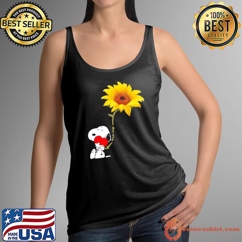 Snoopy hug heart you are my sunshine sunflower s Tank Top