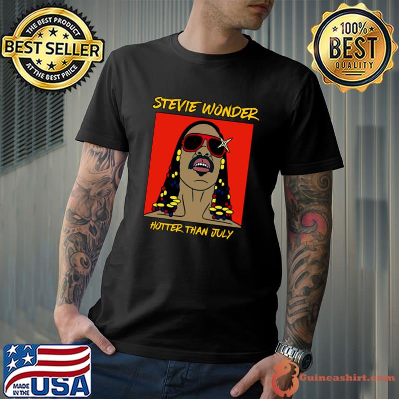 Stevie Wonder Hotter Than July Vector Art T-Shirt Unisex