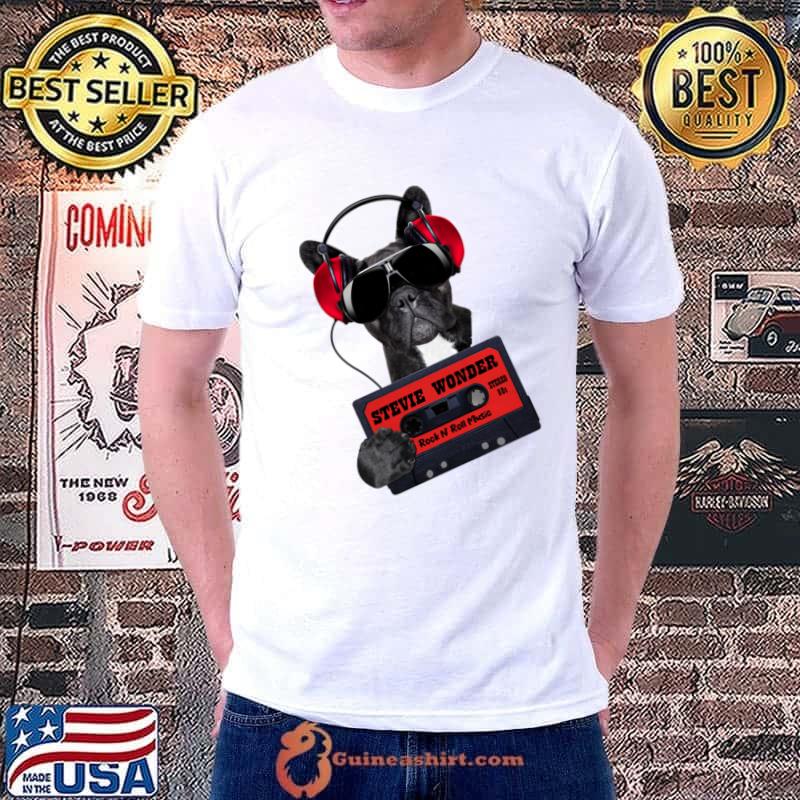 Stevie Wonder rock n roll music dog T-Shirt