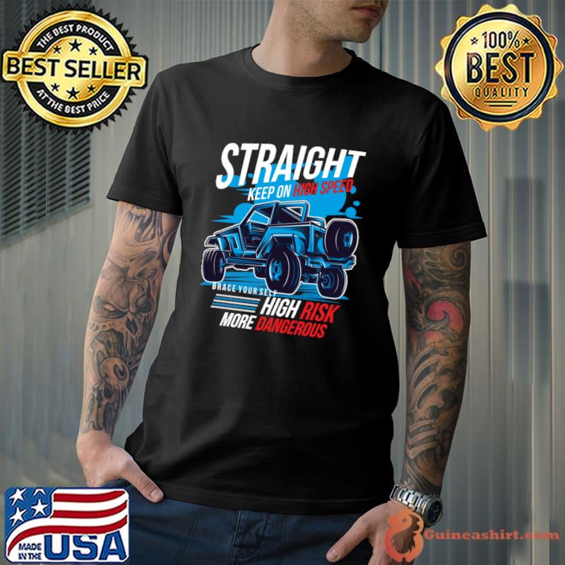 Straight Keep On High Risk High Speed Night Ride Crew T-Shirt
