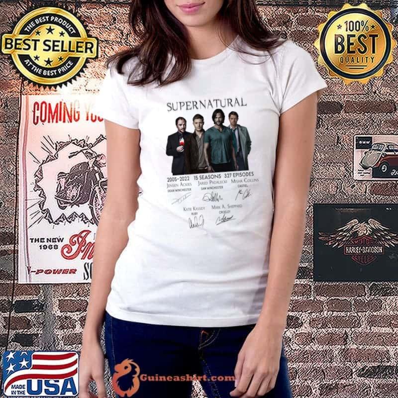 Supernatural All Cast Signed 15th Anniversary 2005 2020, T-Shirt Ladiestee