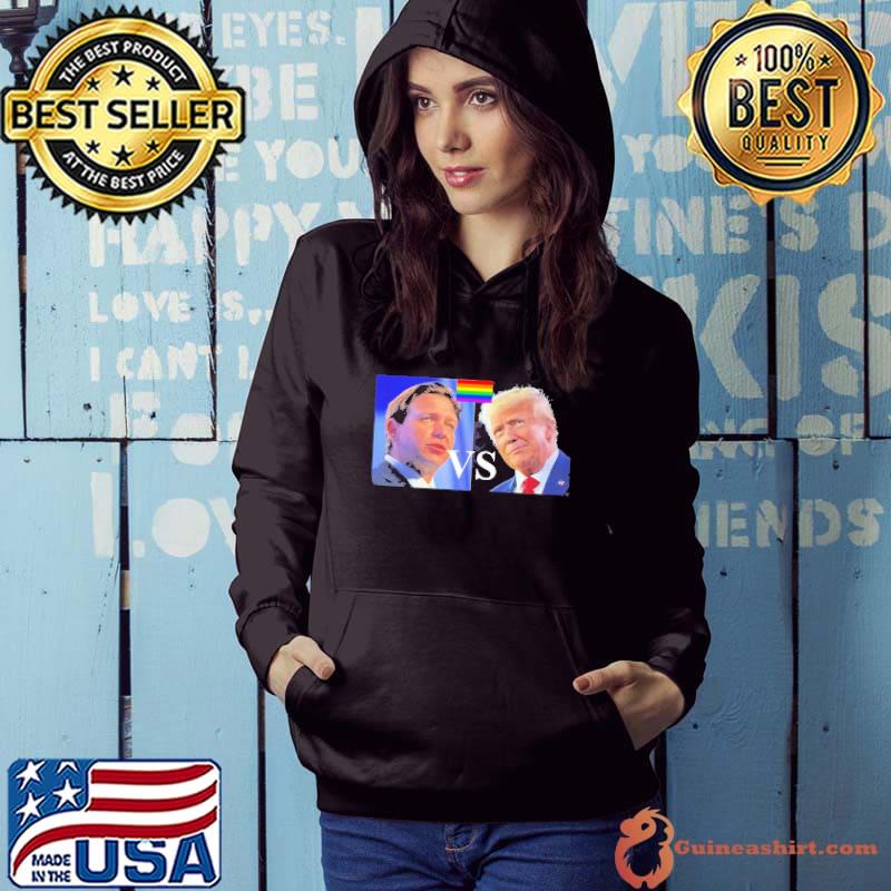 Tees ron DeSantis with Donald Trump and LGBT shirt