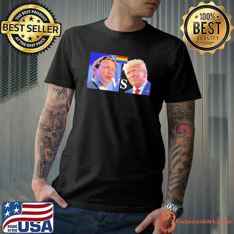 Tees ron DeSantis with Donald Trump and LGBT s Unisex