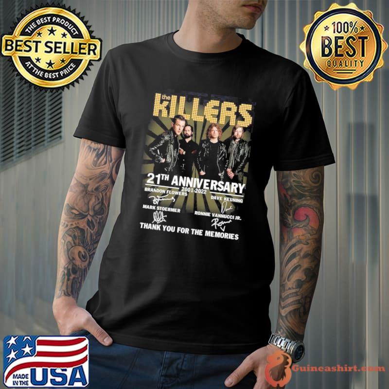 The Killers 21th anniversary 2001 2022 thank you for the memories signature shirt