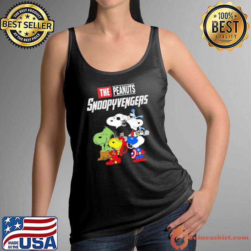 The peanuts snoopy avengers captain america thor endgame s Tank Top