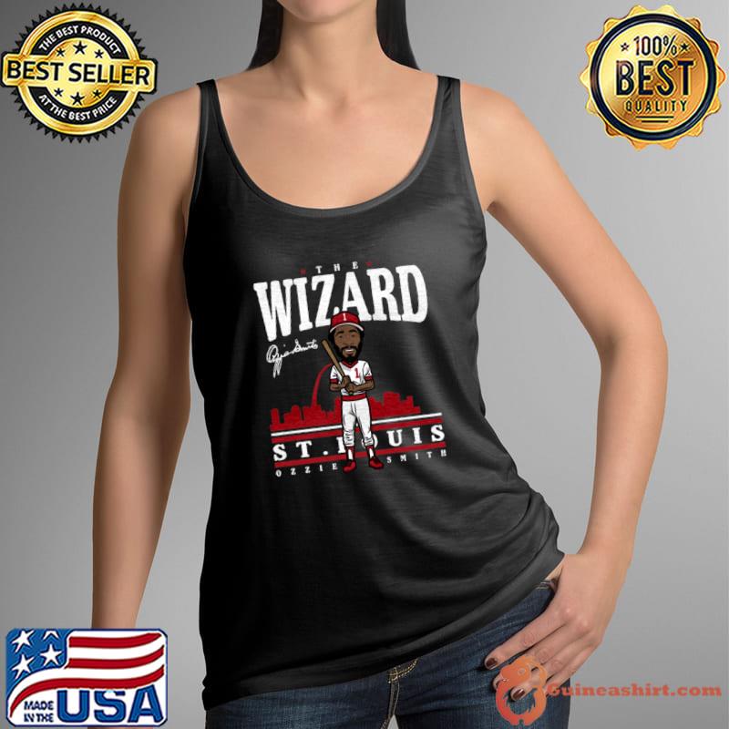 The Wizard Ozzie Smith St.Louis Toon Signature baseball T-Shirt