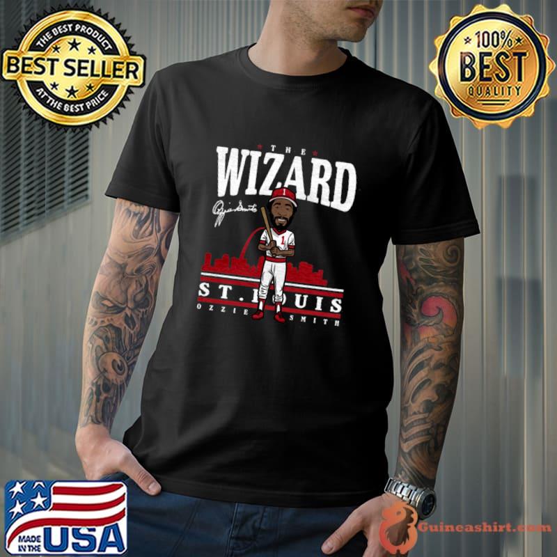 The Wizard Ozzie Smith St.Louis Toon Signature baseball T-Shirt