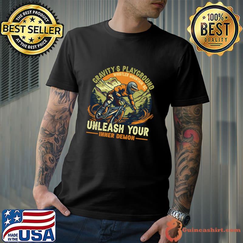 Unleash Your Inner Demon Gravity's Playground Mx Mountain Retro T-Shirt Unisex