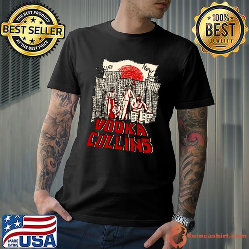 Vodka Collins Tokio New York Pencil Art T-Shirt Unisex