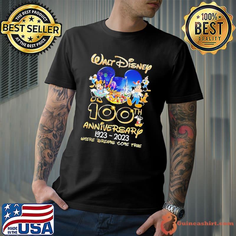 Walt disney 100th anniversary 1923 2023 thank you for the memories shirt