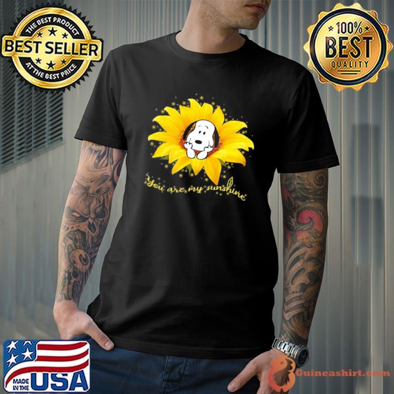 You Are My Sunshine Snoopy Cute Sunflower shirt