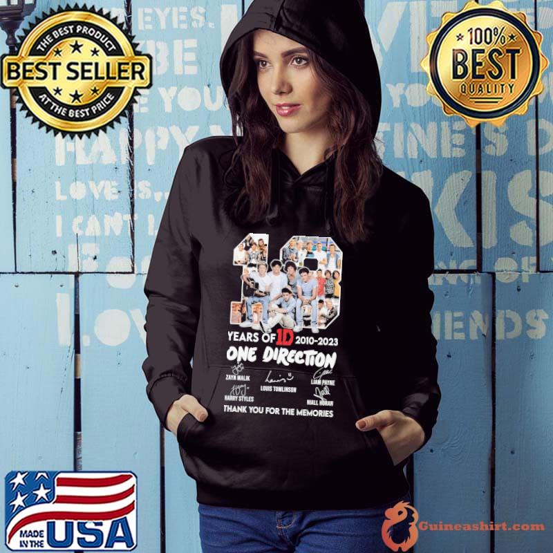 13 years of 2010 2023 One Direction thank you for the memories signature shirt