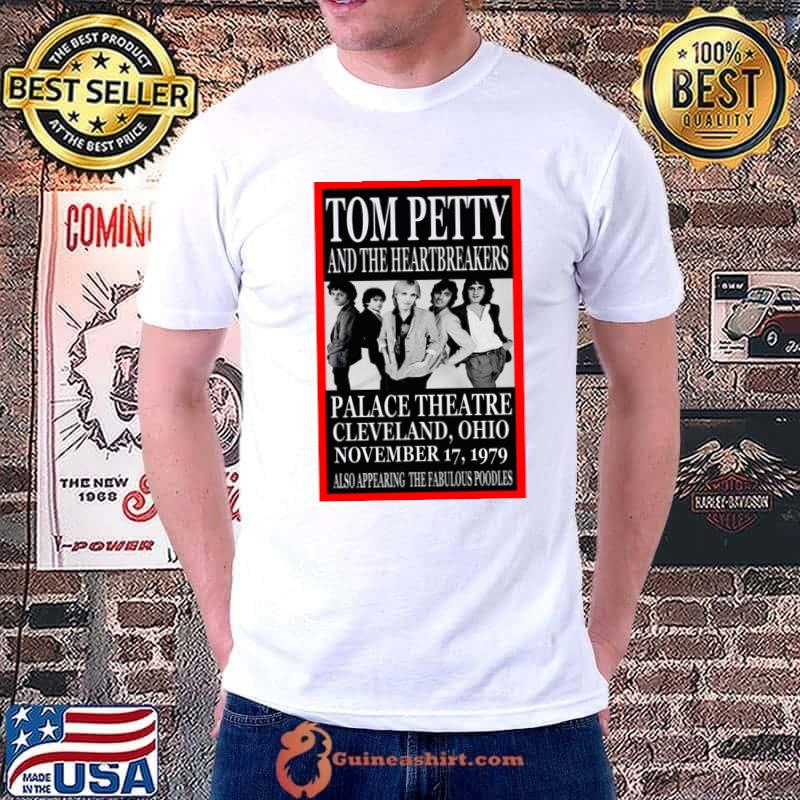 1979 Tom Petty And The Heartbreakers Palace Theatre Cleveland Concert tour announcement T-Shirt