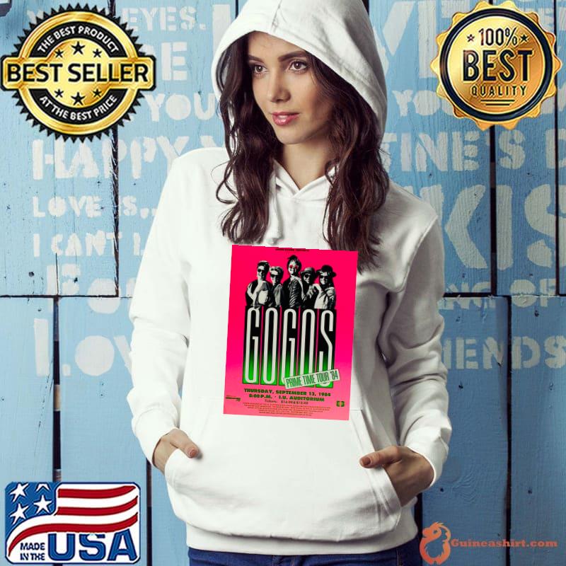 1984 Go Gos Prime Time Tour concert announcement T-Shirt Hoodie