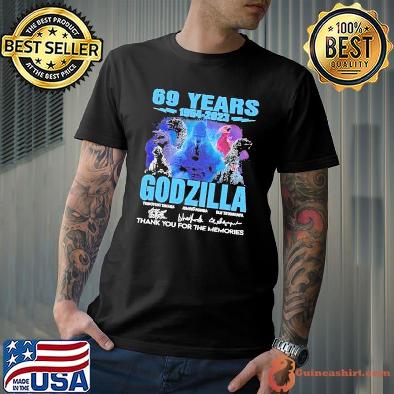 69 years of 1954 2023 Godzilla thank you for the memories signature s Unisex