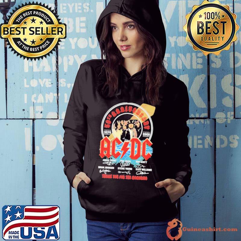 AC DC 50th Anniversary 1979 2023 Thank You for the memories signatures shirt