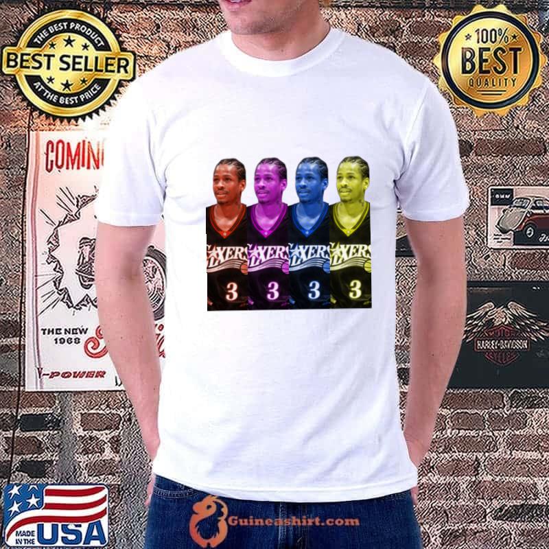 Allen Iverson 4 Mirror Colors Played 14 Seasons in The NBA T-Shirt