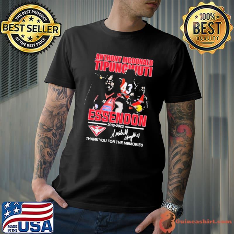 Anthony Mcdonald Tipungwuti Essendon 2016 2023 Thank You For The Memories Signature Shirt