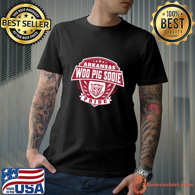 Arkansas Pride Woo Pig Sooie Stars T-Shirt