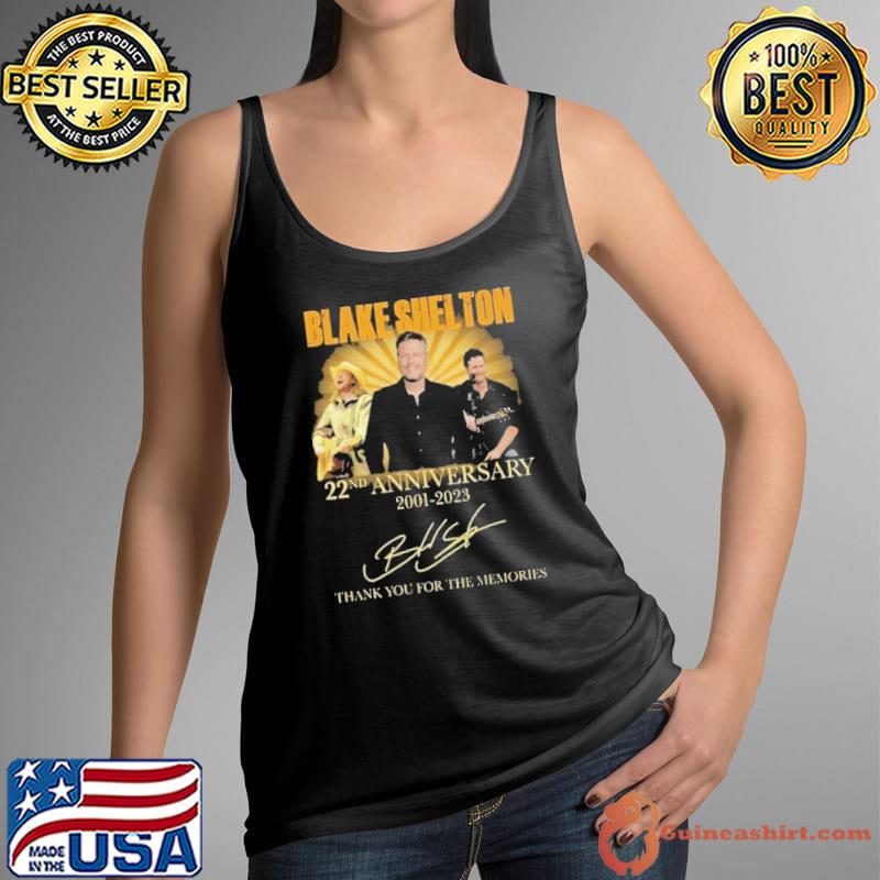 Blake Shelton 22nd anniversary 2001 2023 thank you for the memories signature s Tank Top