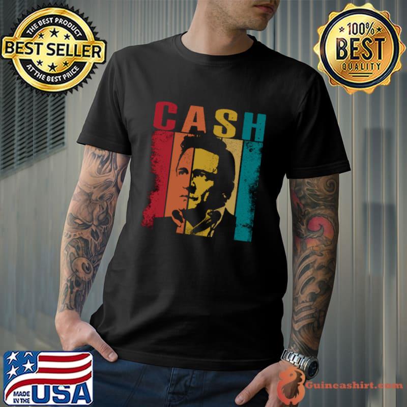 Cash I Walk the Line Musician's Anthem Pay Tribute to Johnny Retro T-Shirt