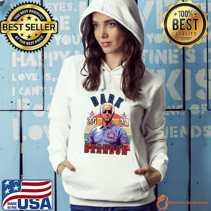 Dark brandon Joe Biden 2024 meme president american flag vintage political T-Shirt Hoodie
