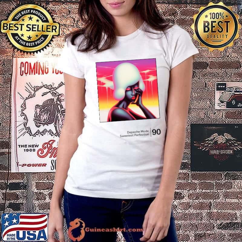 Depeche Mode Sweetest Perfection Minimalist Graphic T-Shirt Ladiestee