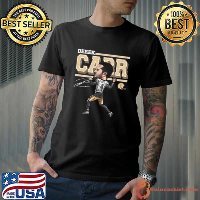 Derek Carr an American football quarterback signature New Orleans Cartoon T- Shirt - Guineashirt Premium ™ LLC