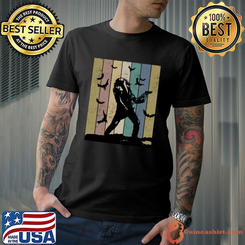 Eddie Munson Playing Guitar Bat Vintage Stranger Things T-Shirt Unisex