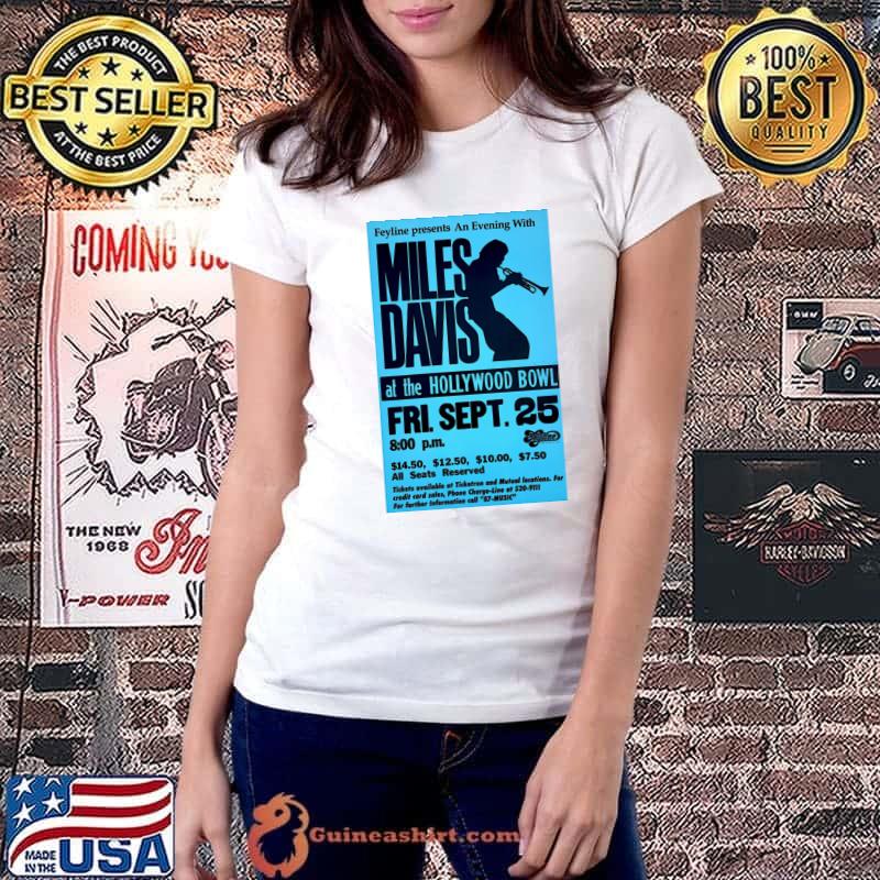 Feyline Presents An Evening With Miles Davis At The Hollywood Bowl concert flyer T-Shirt Ladiestee