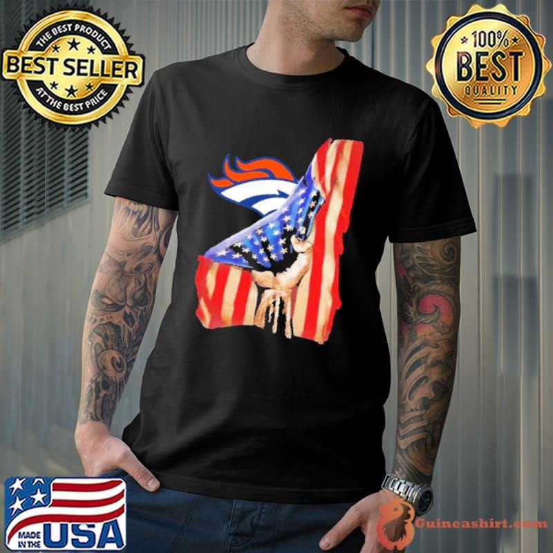 Ford Mustang logo american flag shirt