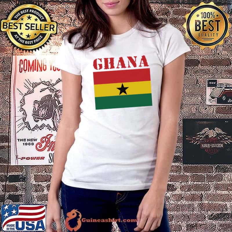 Ghana Colored Flag Shirt Ladiestee