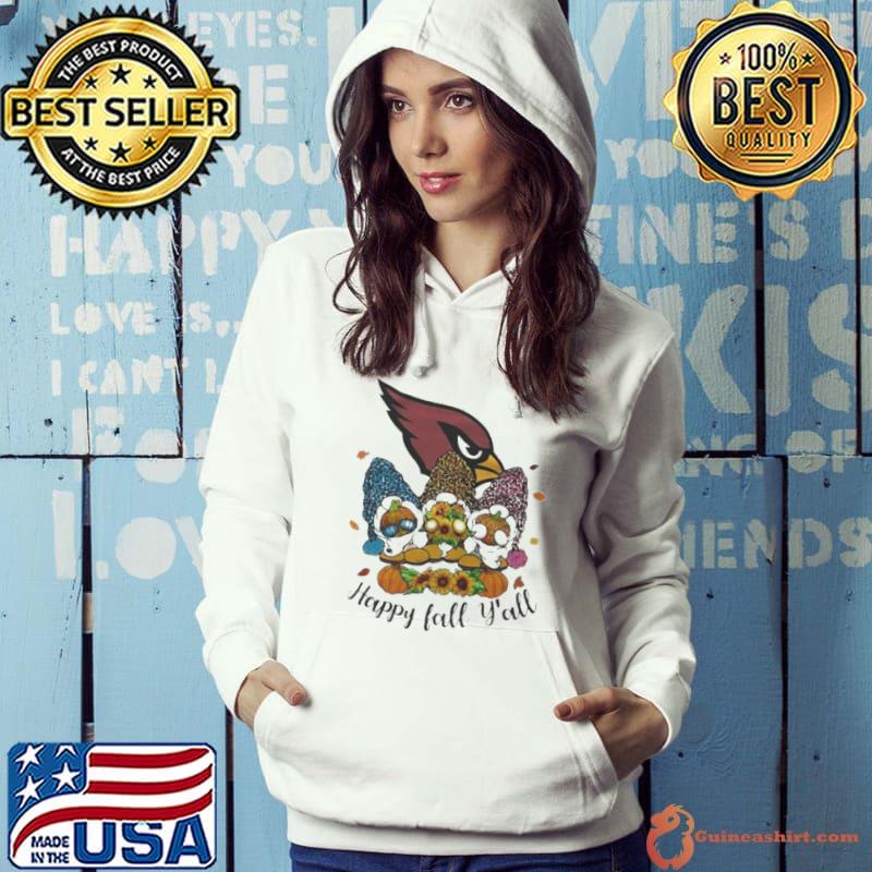 Gnomes Happy Fall Y'all Arizona Cardinals T-shirt,Sweater, Hoodie, And Long  Sleeved, Ladies, Tank Top