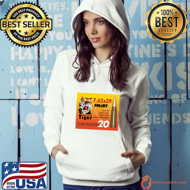 Golden Tiger Cartridges Lead Core Steel Case Ammo T-Shirt Hoodie