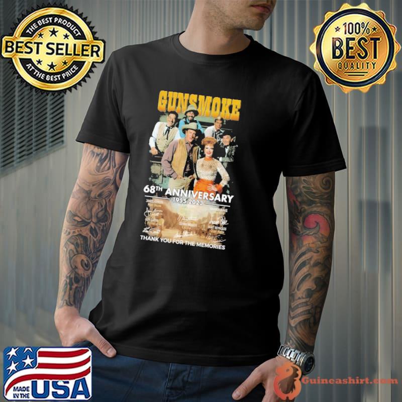 Gunsmoke 68th anniversary 1955 2023 thank you for the memories signature shirt