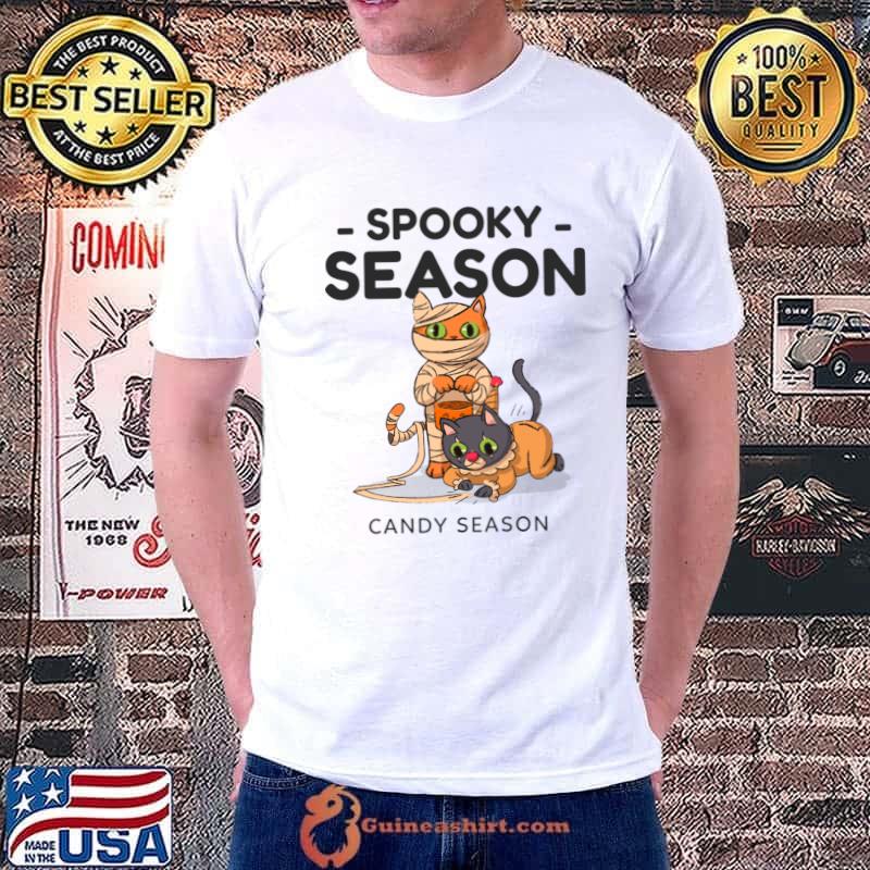 Halloween The Spooky Season Candy Season Cat T-Shirt