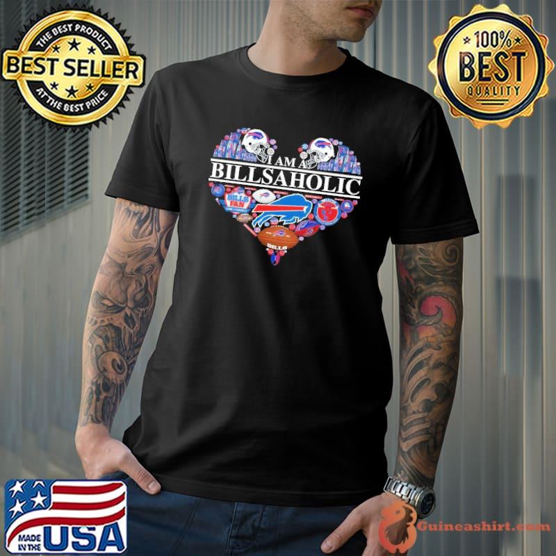 I am a billsaholic helmet heart bills fan shirt