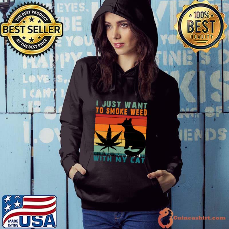 I just want to smoke weed cat and cannabis vintage T-Shirt