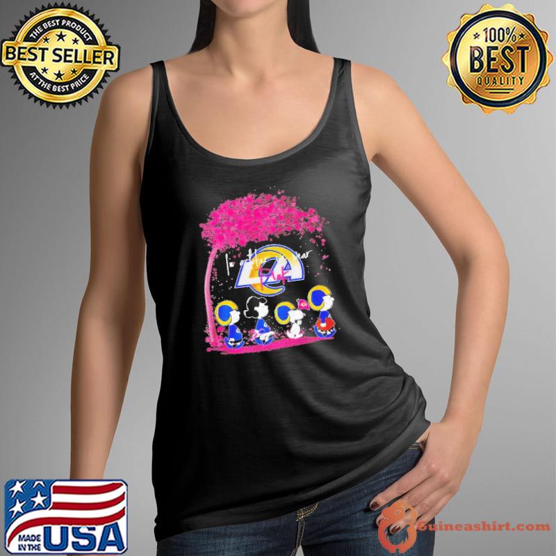 In October we wear pink Snoopy and friend Los Angeles Rams shirt -  Guineashirt Premium ™ LLC