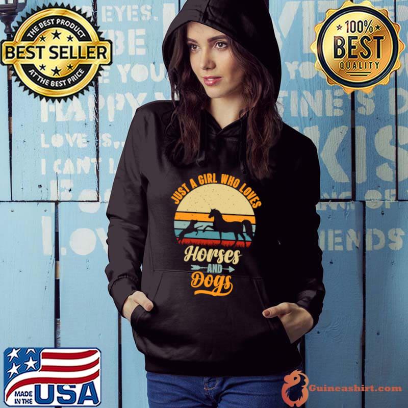 Just A Girl Who Loves Horses And Dogs Vintage T-Shirt